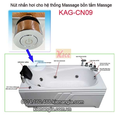 Nút nhấn hơi Massage KAG-CN09 Nút nhấn công tắc bơm- nhấn hơi bơm khởi động