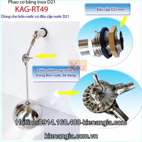 Phao cơ inox d21 KAG-RT49