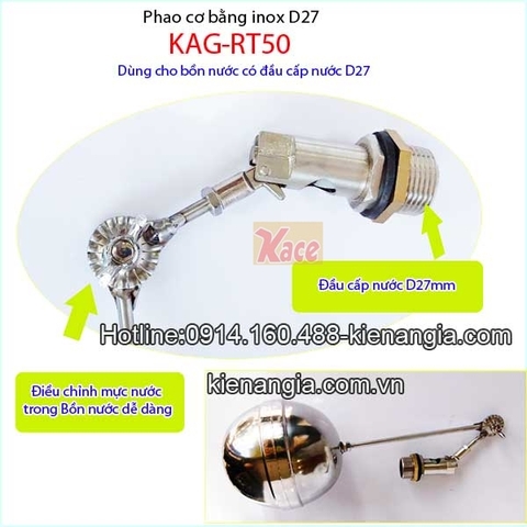 Phao cơ inox d27 KAG-RT50