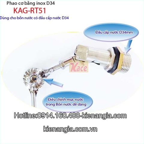 Phao cơ inox d34 KAG-RT51