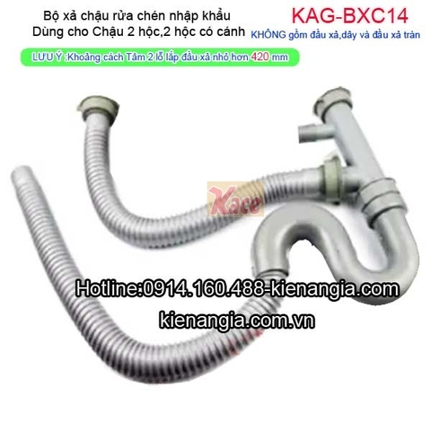 Siphon chậu rửa chén bát 2 hộc KAG-BXC14