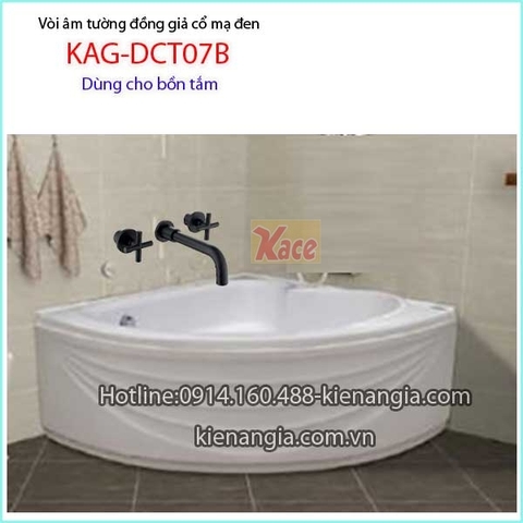 Vòi âm tường bồn tắmlavabo đồng giả cổ KAG-DCT07B