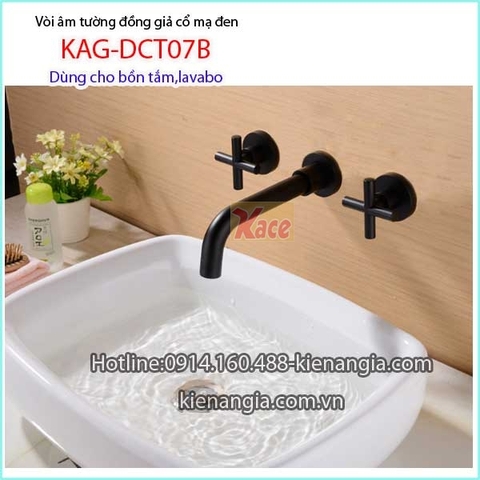 Vòi âm tường bồn tắmlavabo đồng giả cổ KAG-DCT07B