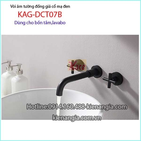 Vòi âm tường bồn tắmlavabo đồng giả cổ KAG-DCT07B