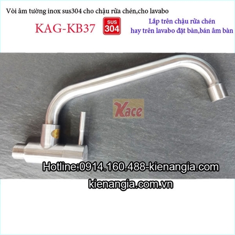 Vòi lạnh âm tườngvòi xả bồn tắm inox sus304 KAG-KB37