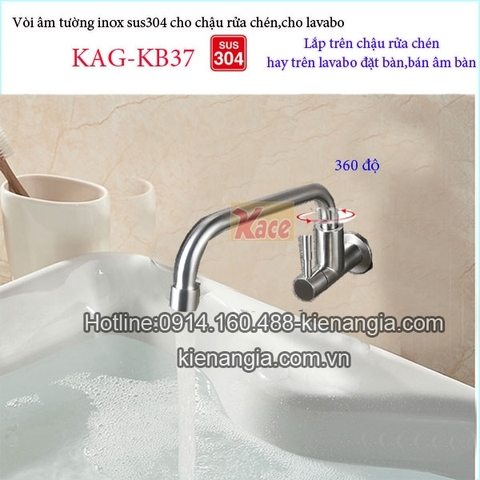 Vòi lạnh âm tườngvòi xả bồn tắm inox sus304 KAG-KB37