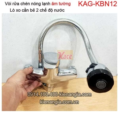 Vòi bếp âm tường lò xo nóng lạnh KAG-KBN12