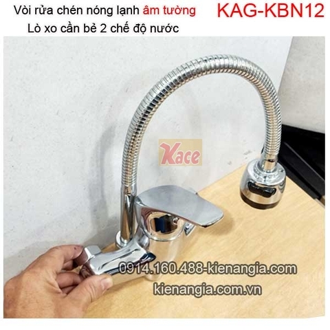 Vòi bếp âm tường lò xo nóng lạnh KAG-KBN12