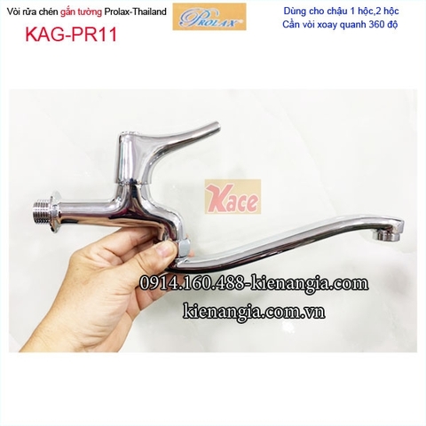 Vòi bếp lạnh âm tường,vòi xả bồn Prolax Thailand KAG-PR11
