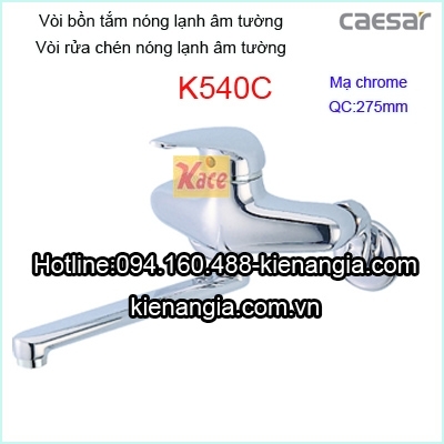 Vòi bếp âm tường,vòi bồn tắm nóng lạnh Caesar K540C