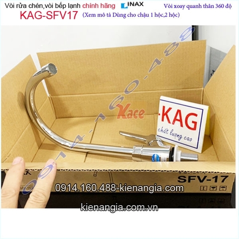 Vòi bếp lạnh,Vòi chậu rửa chén chính hãng INAX KAG-SFV17