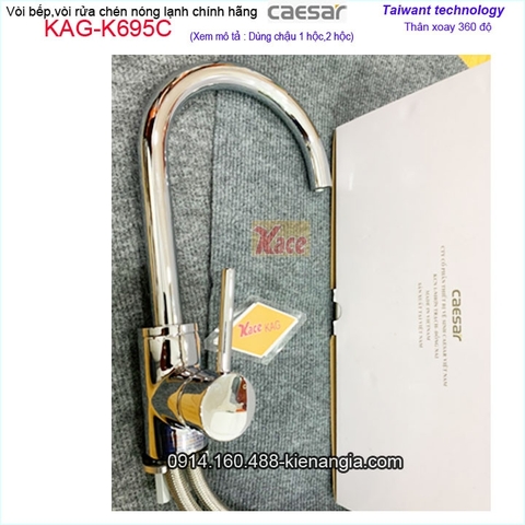 Vòi bếp nóng lạnh Caesar K695C