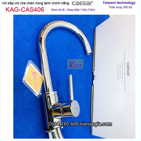 Vòi bếp nóng lạnh Caesar K695C