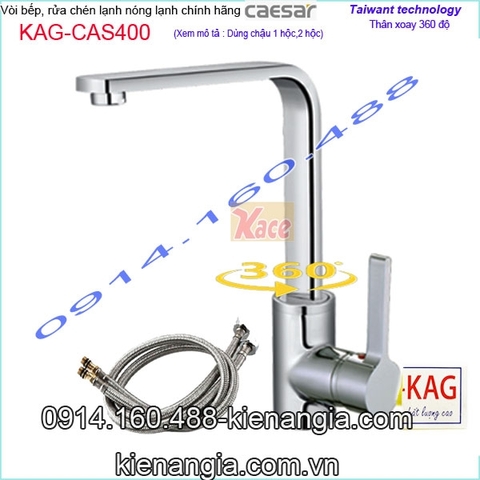 Vòi bếp nóng lạnh chính hãng CAESAR KAG-CAS400