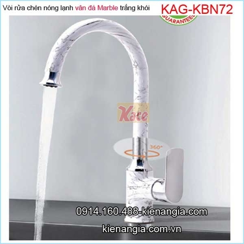 Vòi BẾP vân đá Marble trắng vân khói nóng lạnh KAG-KBN72
