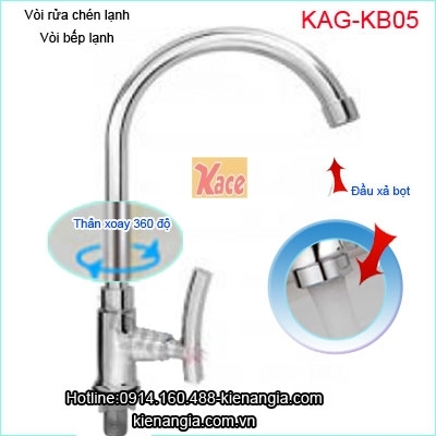 Vòi bếp lạnh rửa chén bát giá rẻ KAG-KB05