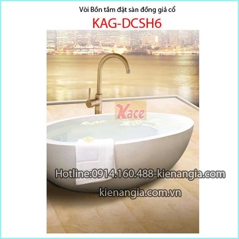 Vòi bồn tắm đặt sàn đồng giả cổ KAG-DSCH6
