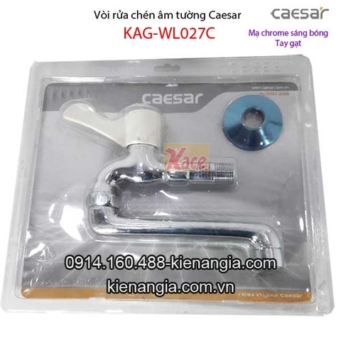 Vòi rửa chén lạnh gắn tường ,vòi bồn tắm lạnh CAESAR WL027C