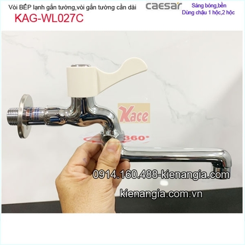 Vòi rửa chén lạnh gắn tường ,vòi bồn tắm lạnh CAESAR WL027C