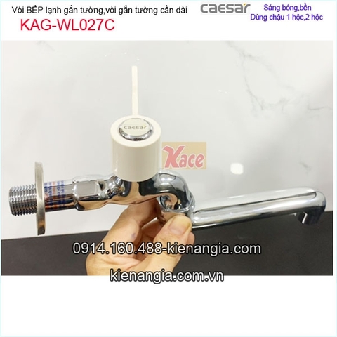 Vòi rửa chén lạnh gắn tường ,vòi bồn tắm lạnh CAESAR WL027C