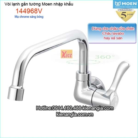 Vòi bếp lạnh gắn tường,vòi xả bồn Moen Mỹ 144968V