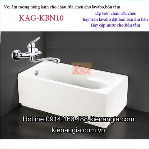 Vòi rửa chén âm tường nóng lạnh,vòi bồn tắm KAG-KBN10