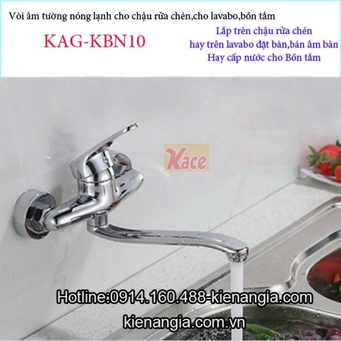 Vòi rửa chén âm tường nóng lạnh,vòi bồn tắm KAG-KBN10