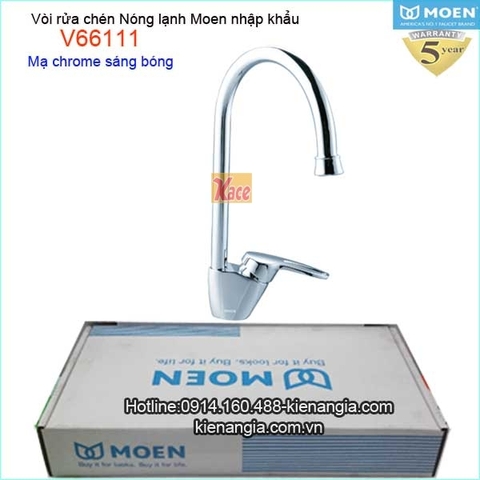 Vòi rửa chén bát nóng lạnh Moen-Mỹ V66111