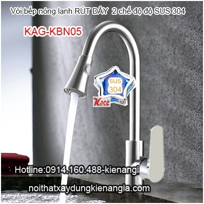 Vòi rửa chén bát nóng lạnh Sus304 KAG-KBN05