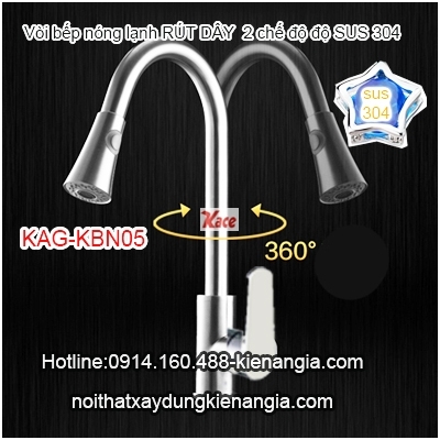 Vòi rửa chén bát nóng lạnh Sus304 KAG-KBN05