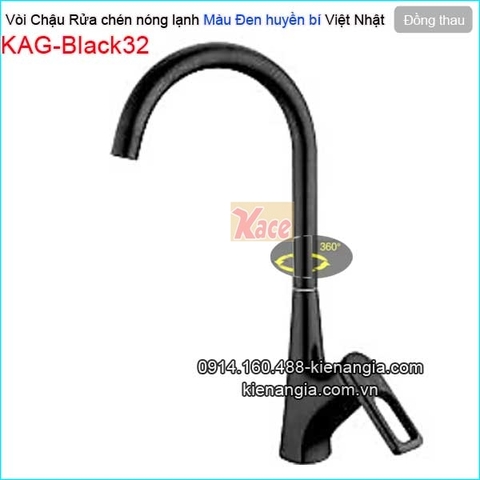 Vòi rửa chén cao cấp đen KAG-Black32