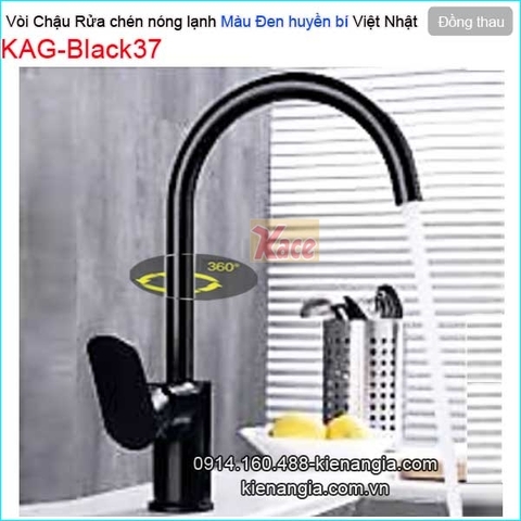 Vòi rửa chén cao cấp đen KAG-Black37