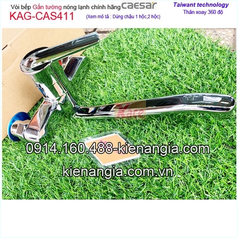 Vòi rửa chén gắn tườngvòi bồn tắm nóng lạnh Caesar chính hãng KAG-CAS411