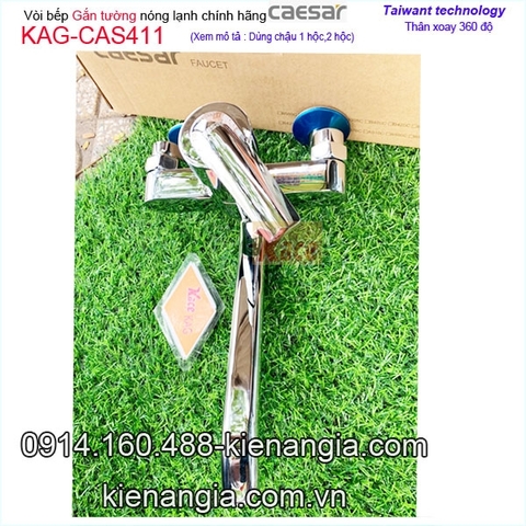 Vòi rửa chén gắn tườngvòi bồn tắm nóng lạnh Caesar chính hãng KAG-CAS411
