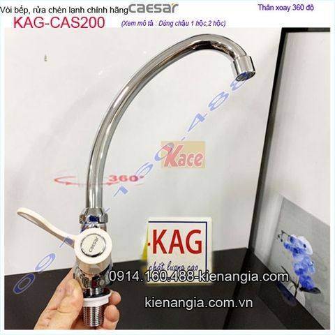 Vòi rửa chén lạnh Caesar chính hãng KAG-CAS200