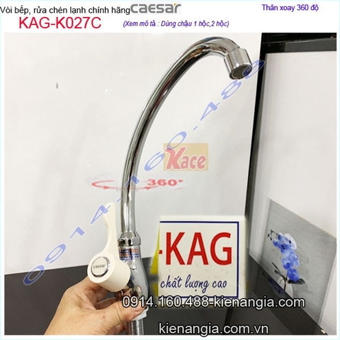 Vòi rửa chén lạnh Caesar KAG-K027C