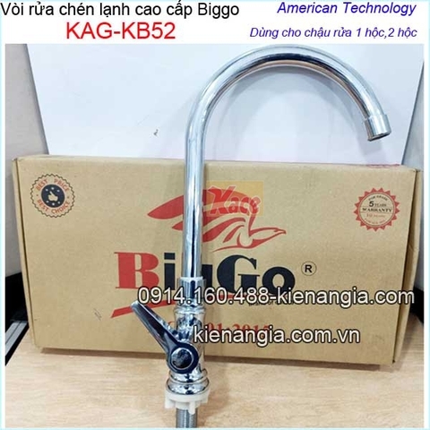 Vòi rửa chén lạnh cao cấp Biggo KAG-KB52