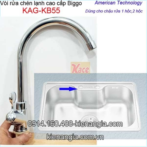 Vòi rửa chén lạnh cao cấp Biggo KAG-KB55