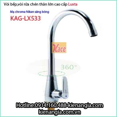 Vòi rửa chén lạnh cao cấp thân lớn Luxta KAG-LX533