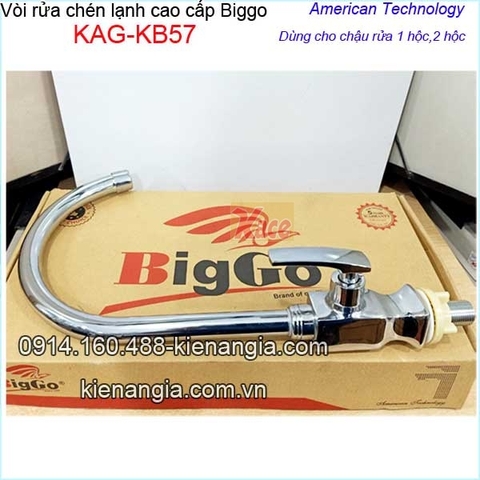 Vòi rửa chén lạnh cao cấp thân vuông Biggo KAG-KB57