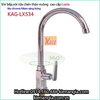 Vòi rửa chén lạnh cao cấp thân vuông KAG-LX534