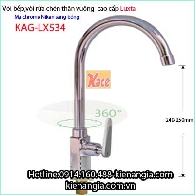 Vòi rửa chén lạnh cao cấp thân vuông KAG-LX534