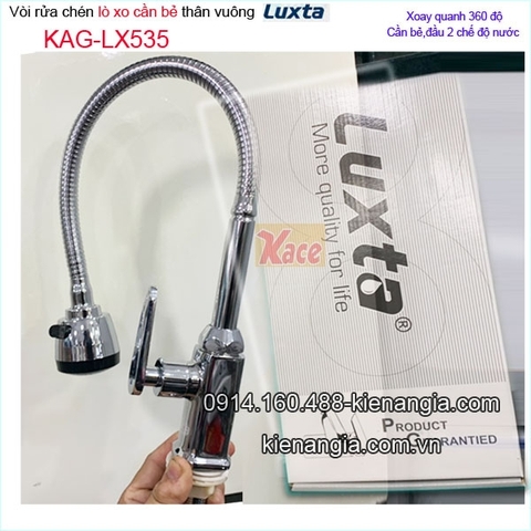 Vòi rửa chén lạnh lò xo cần bẻ Luxta KAG-LX535