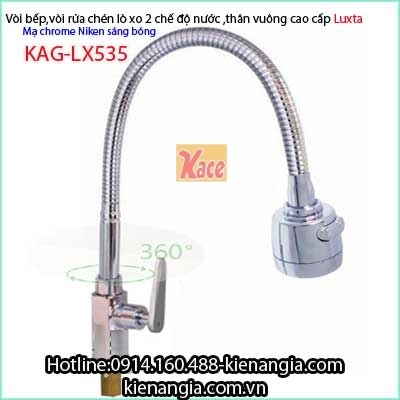 Vòi rửa chén lạnh lò xo cần bẻ Luxta KAG-LX535