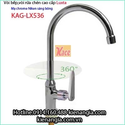 Vòi rửa chén lạnh thân vuông cao cấp Luxta KAG-LX536