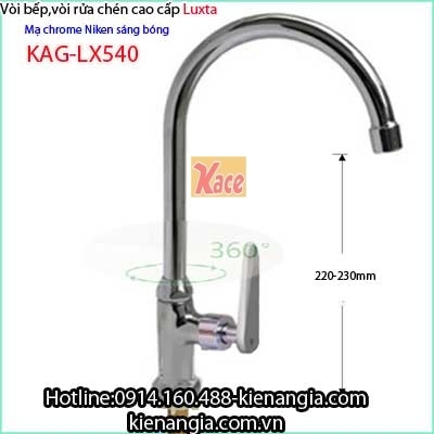 Vòi rửa chén lạnh thân vuông Luxta KAG-LX540