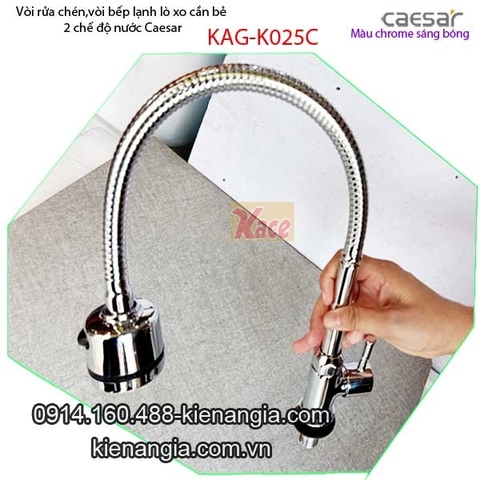 Vòi rửa chén lò xo cần bẻ Caesar KAG-K025C