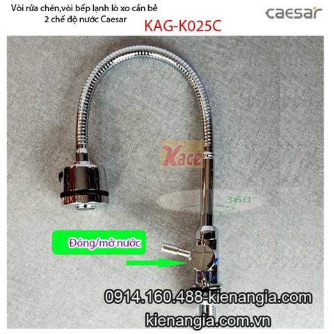 Vòi rửa chén lò xo cần bẻ Caesar KAG-K025C
