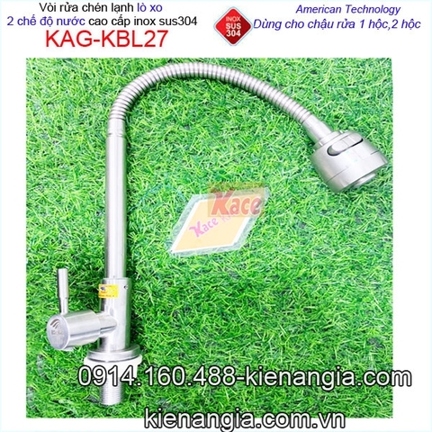 Vòi rửa chén lò xo sus 304 KAG-KBL27