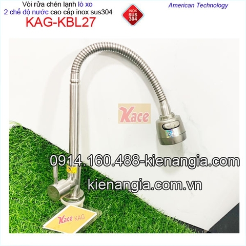 Vòi rửa chén lò xo sus 304 KAG-KBL27